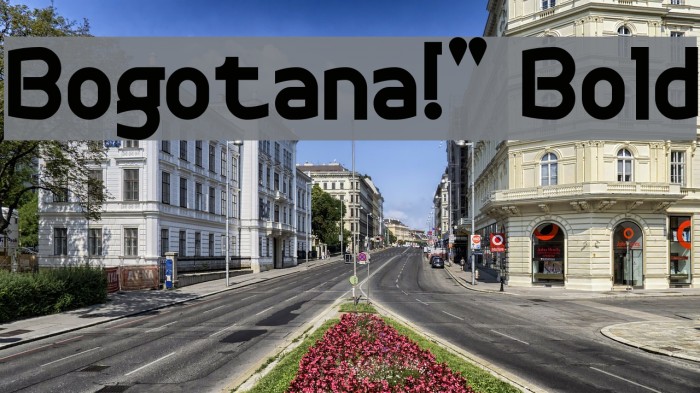 Bogotana!` Bold Font examples