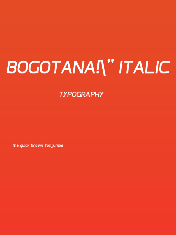 Bogotana!" Italic Poster