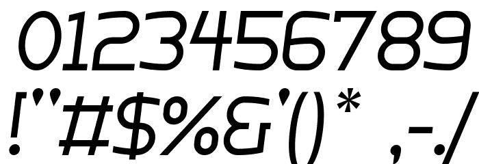 Bogotana!` Light-Italic Font OTHER CHARS