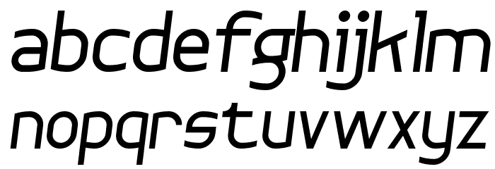 Bogotana!` Light-Italic Font LOWERCASE