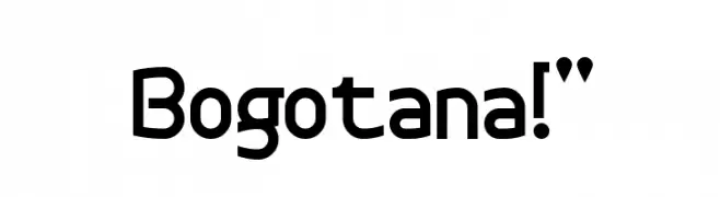 Bogotana!"  font caratteri gratis