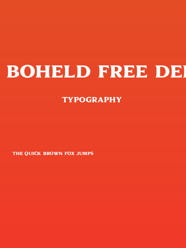 Boheld Free DEMO Regular Poster