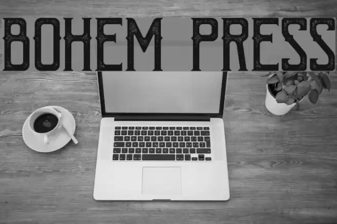 Bohem Press Font examples