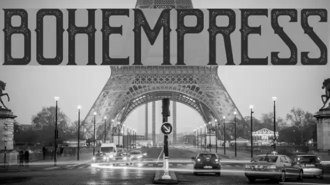 BohemPress Font examples
