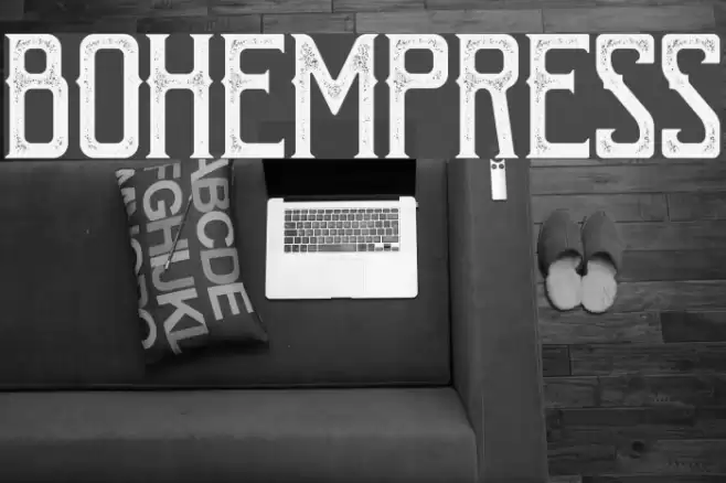 BohemPress Font examples