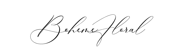 BohemeFloral  フリーフォントのダウンロード