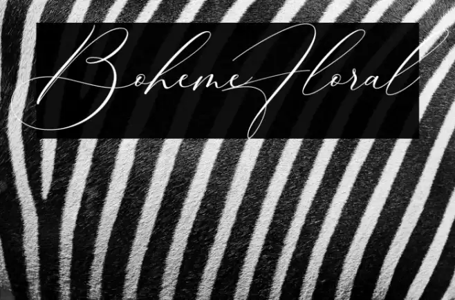 BohemeFloral Font examples