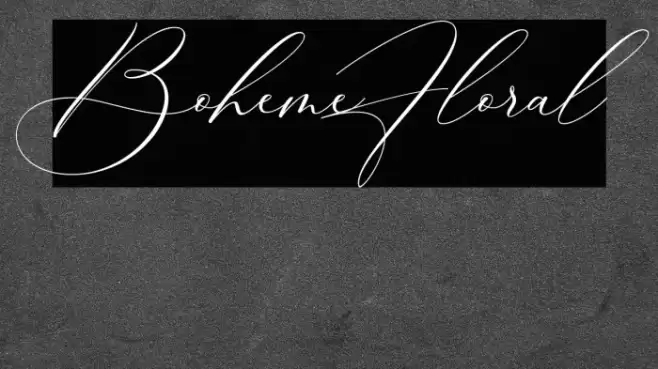 BohemeFloral Font examples