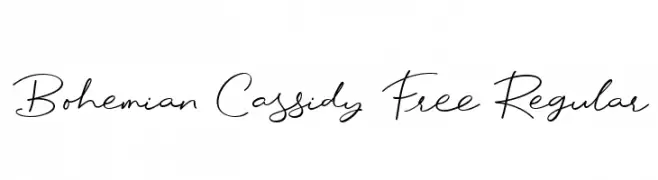 Bohemian Cassidy Free Regular  Descarca Fonturi Gratis