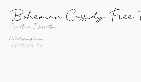 Bohemian Cassidy Free Regular Business Card