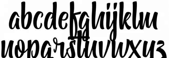 Bohemian Melody Font LOWERCASE