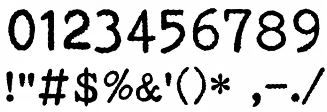 Bohemian Typewriter Font OTHER CHARS