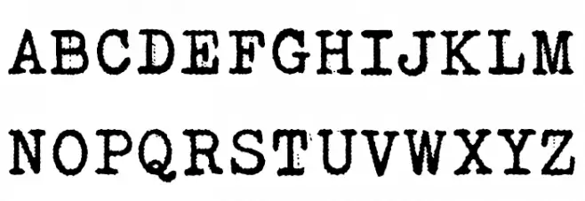 Bohemian Typewriter Fonte MAIÚSCULAS