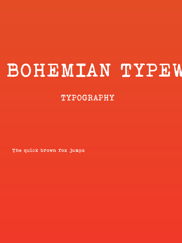 Bohemian Typewriter Poster