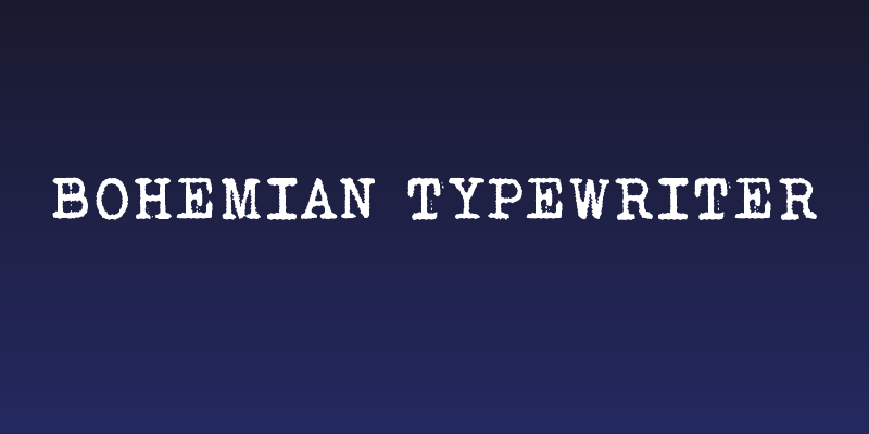 Bohemian Typewriter Social Header
