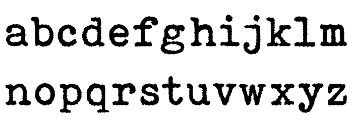 Bohemian Typewriter Font LOWERCASE