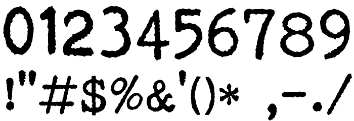 Bohemian typewriter Font OTHER CHARS
