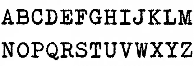 Bohemian typewriter Polices MAJUSCULES