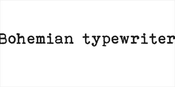 Bohemian typewriter Logo