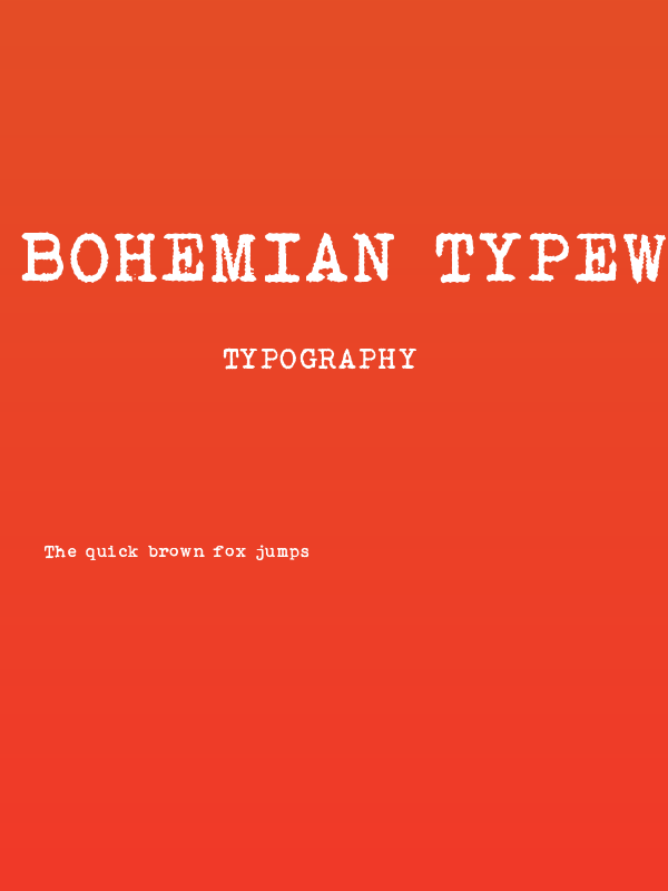Bohemian typewriter Poster