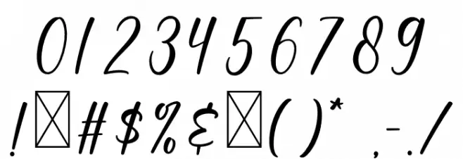 Bohemian Font OTHER CHARS