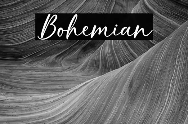 Bohemian Font examples