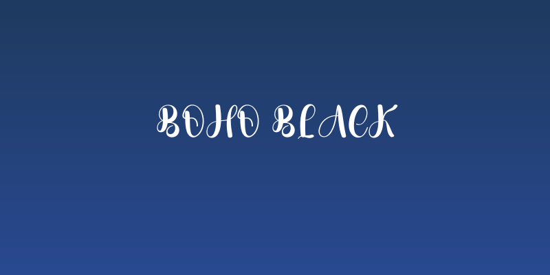 Boho Black Social Header