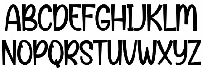 Boho Chubby Schriftart Groß