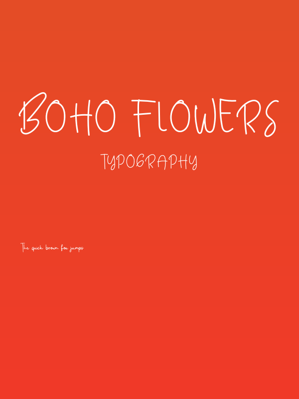 Boho Flowers Poster