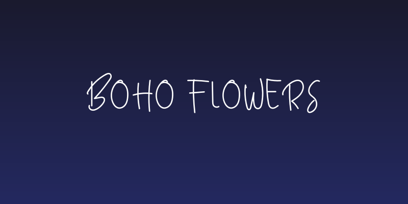 Boho Flowers Social Header