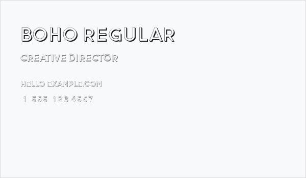 Boho Regular Business Card