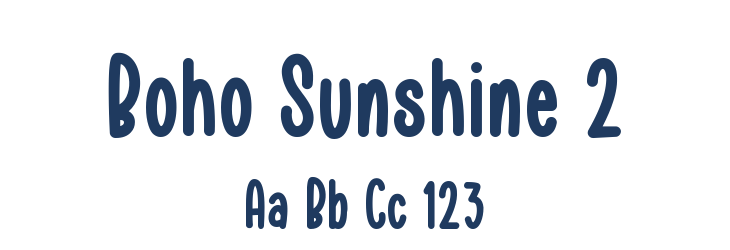 Boho Sunshine 2 Font Preview
