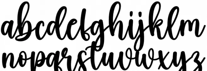 Boho 字体 小写