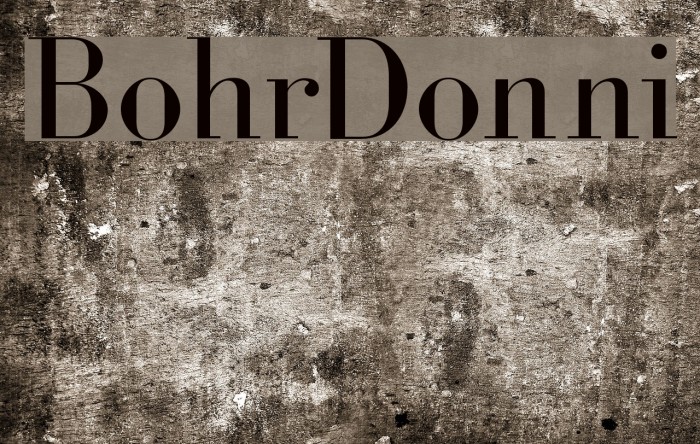 BohrDonni Font examples