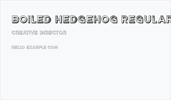 Boiled Hedgehog Regular Business Card