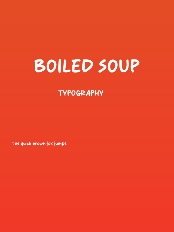 Boiled Soup Poster