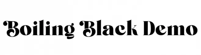 Boiling Black Demo  नि: शुल्क फ़ॉन्ट्स डाउनलोड