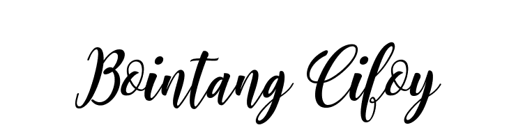 Bointang Cifoy  Frei Schriftart Herunterladen