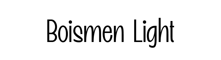 Boismen Light  免费字体下载
