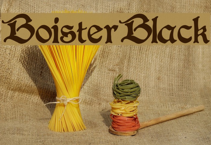 BoisterBlack Font examples