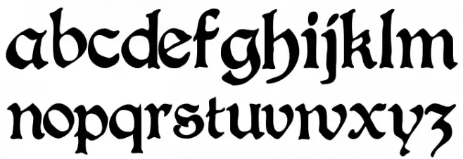 BoisterBlack Caratteri MINUSCOLO