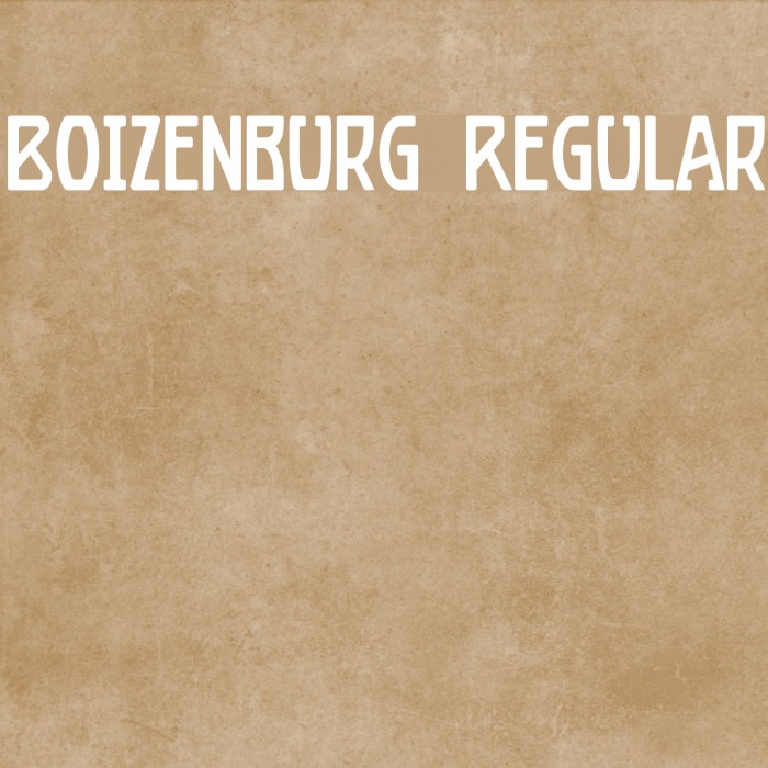 Boizenburg Regular Font examples