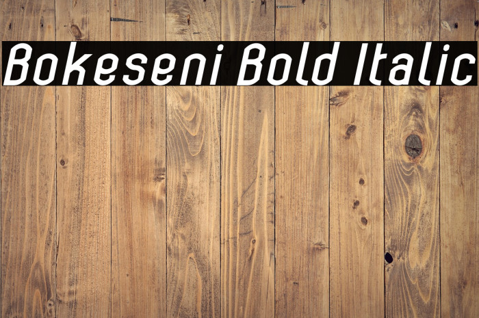 Bokeseni Bold Italic Example 3
