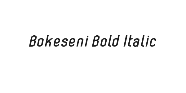 Bokeseni Bold Italic Logo