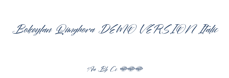 Bokeylan Qimghora DEMO VERSION Italic Font Preview