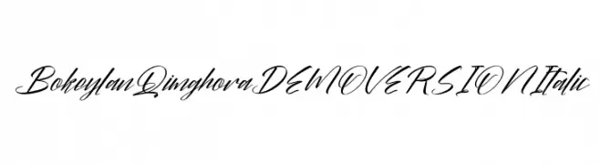 Bokeylan Qimghora DEMO VERSION Italic  नि: शुल्क फ़ॉन्ट्स डाउनलोड