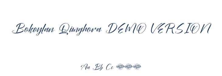 Bokeylan Qimghora DEMO VERSION Font Preview