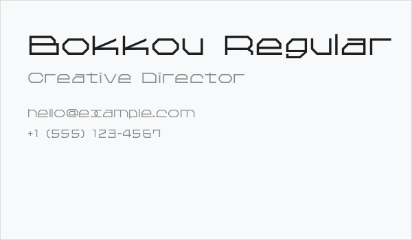 Bokkou Regular Business Card