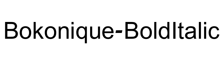 Bokonique-BoldItalic  Free Fonts Download