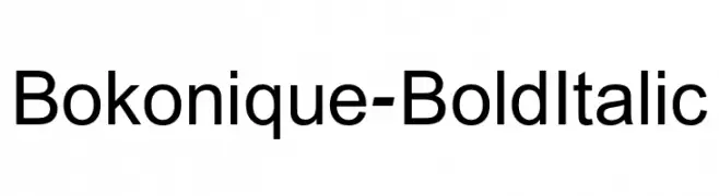 Bokonique-BoldItalic  les polices de caractères gratuit tlcharger